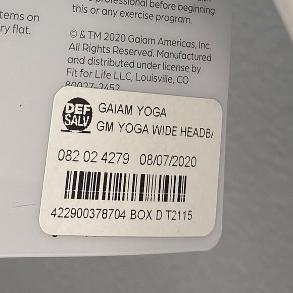Gaiam Yoga Wide Headband NWT - Picture 4 of 4
